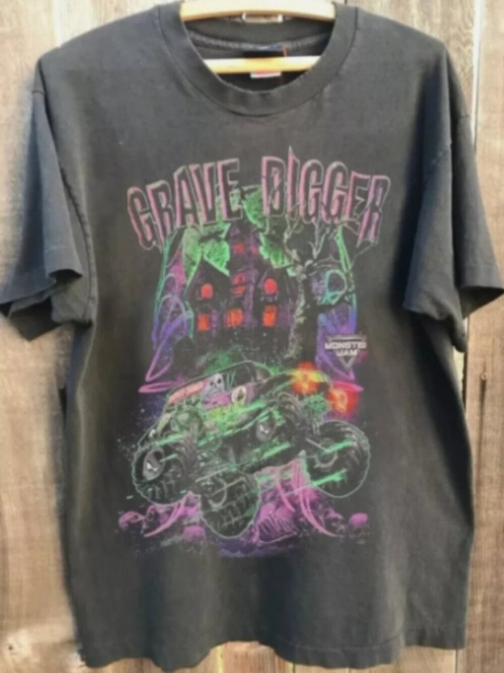 Vintage 1988 Off-Road Monster Truck Race Team Graphic T-Shirt Black Unisex